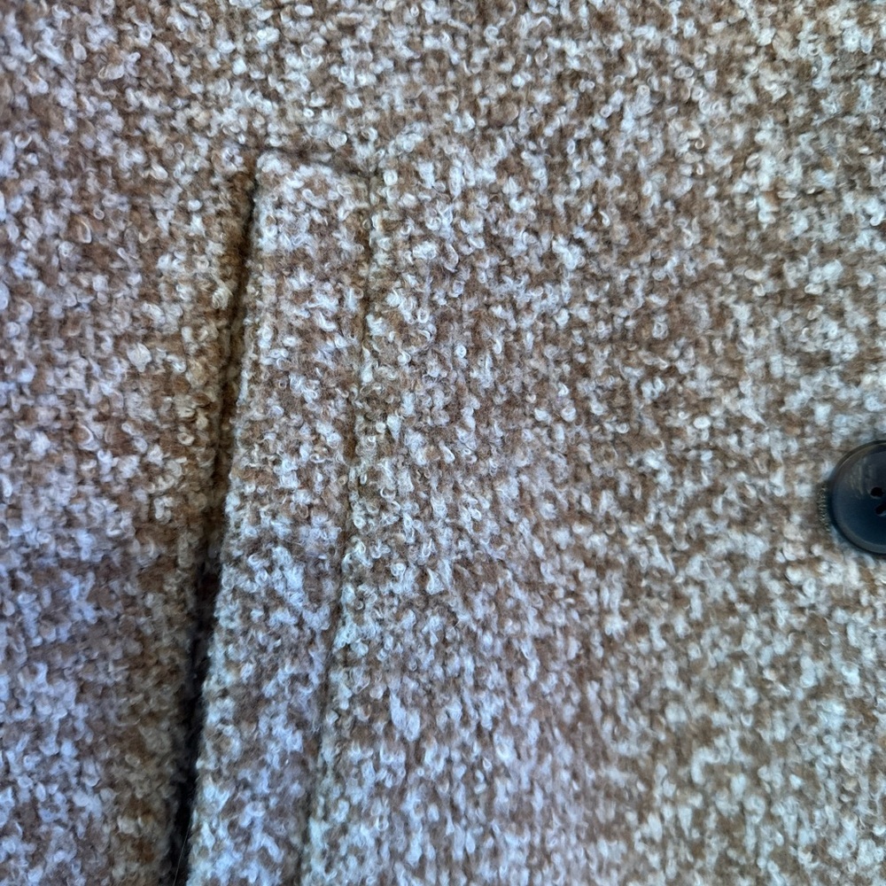 Old Navy Women's Textured Brown Teddy Jacket - Picture 2 of 2